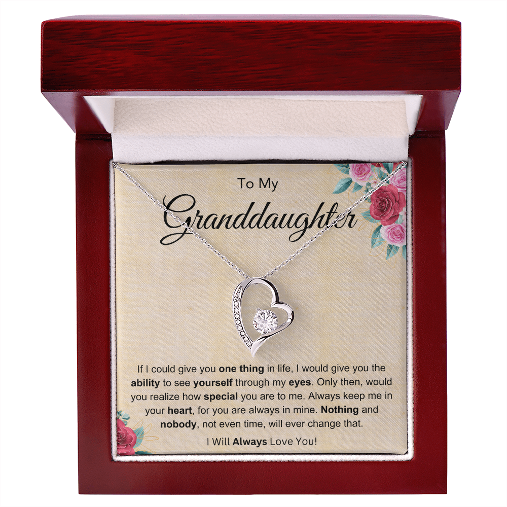 To My Granddaughter Forever Love Necklace From Grandmother, Gifts for Granddaughter, Granddaughter Birthday Gifts by Best Gifts 305