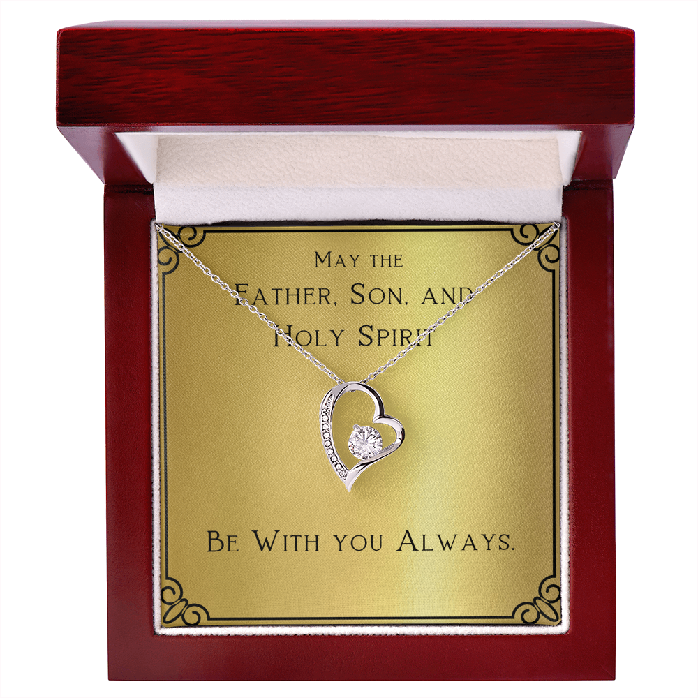 Christian Jewelry, For Women, Confirmation Gift For Girl, Gifts For Her, Holy Spirit Be With You, Catholic Gifts - Forever Love Necklace with Message Card by Best Gifts 305