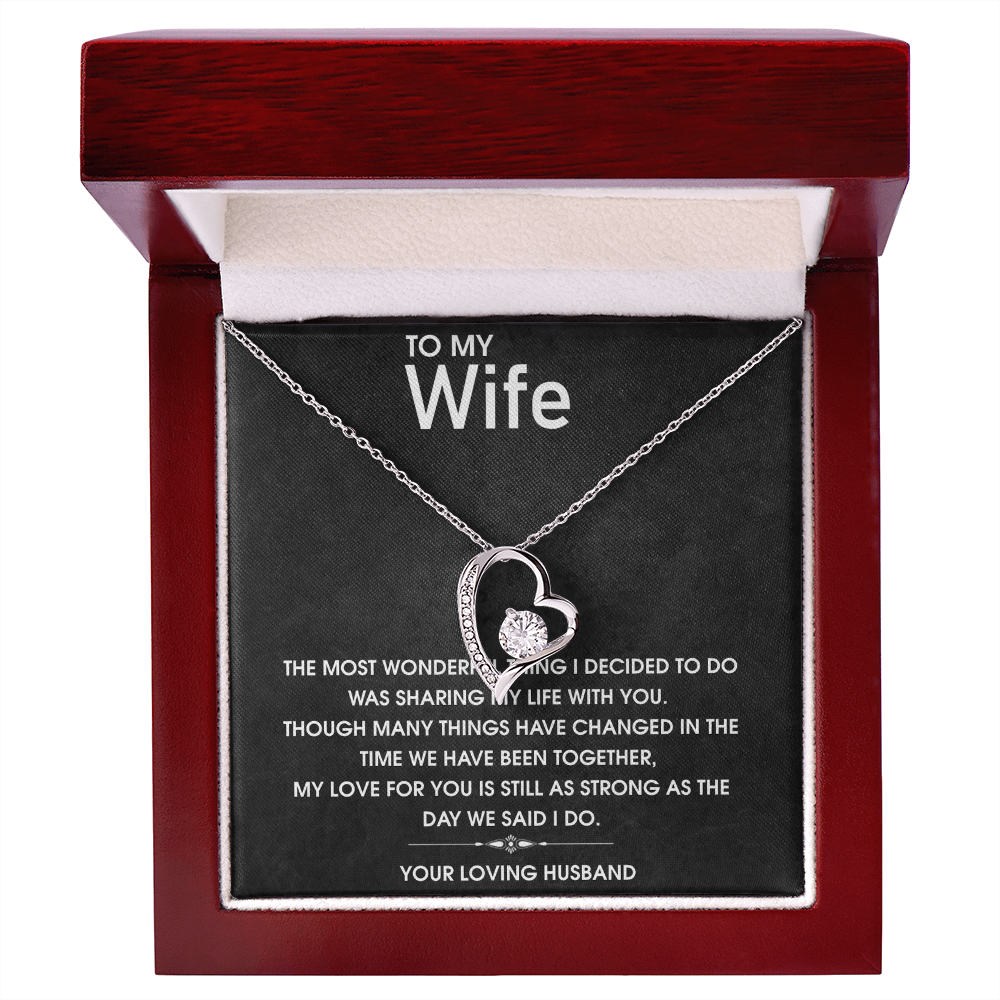 To My Wife, Forever Love Necklace From Husband To Wife, Birthday Wife Gift From Husband, Wife Anniversary Present, Gift To My Wife