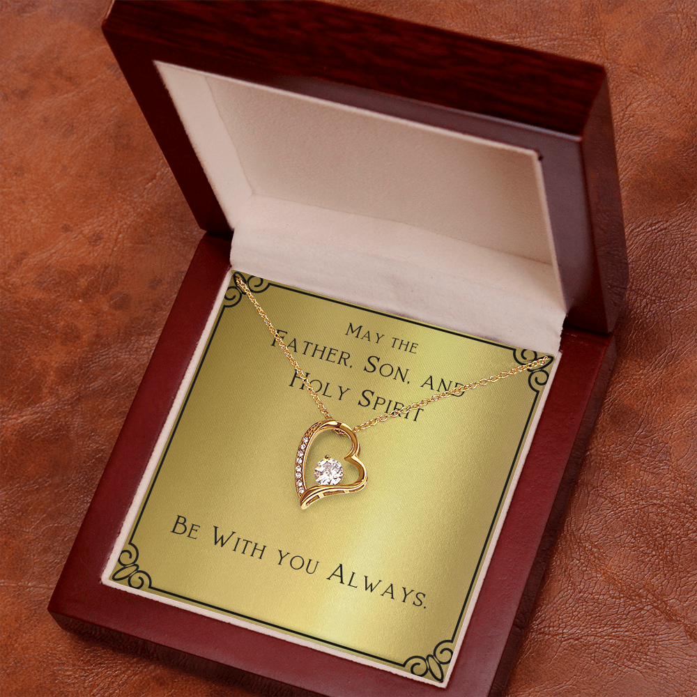 Christian Jewelry, For Women, Confirmation Gift For Girl, Gifts For Her, Holy Spirit Be With You, Catholic Gifts - Forever Love Necklace with Message Card by Best Gifts 305
