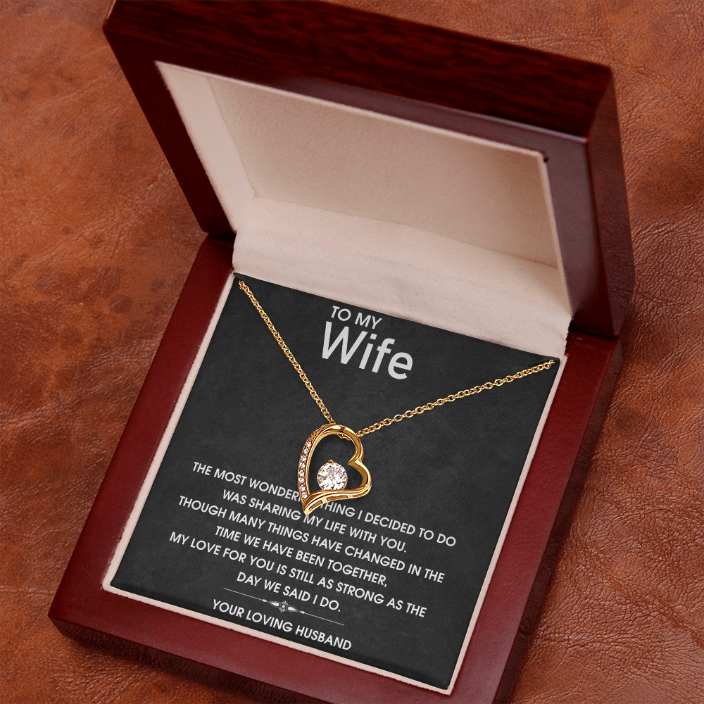 To My Wife, Forever Love Necklace From Husband To Wife, Birthday Wife Gift From Husband, Wife Anniversary Present, Gift To My Wife