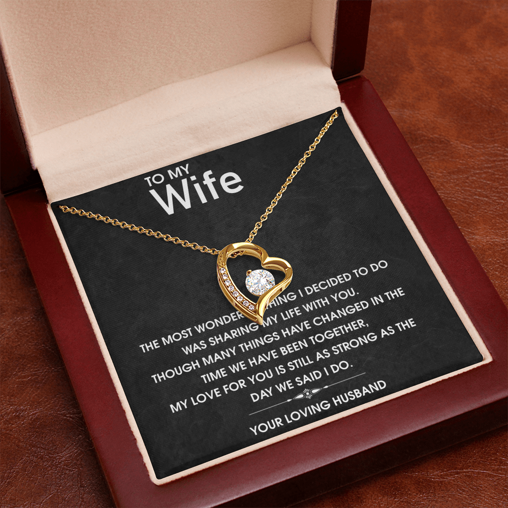 To My Wife, Forever Love Necklace From Husband To Wife, Birthday Wife Gift From Husband, Wife Anniversary Present, Gift To My Wife