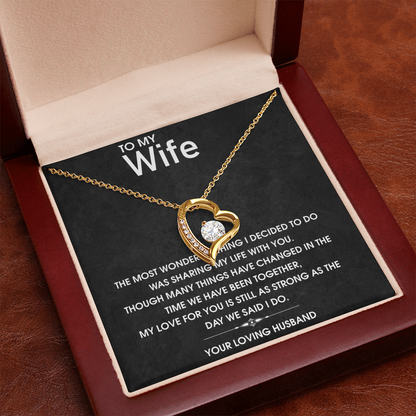 To My Wife, Forever Love Necklace From Husband To Wife, Birthday Wife Gift From Husband, Wife Anniversary Present, Gift To My Wife