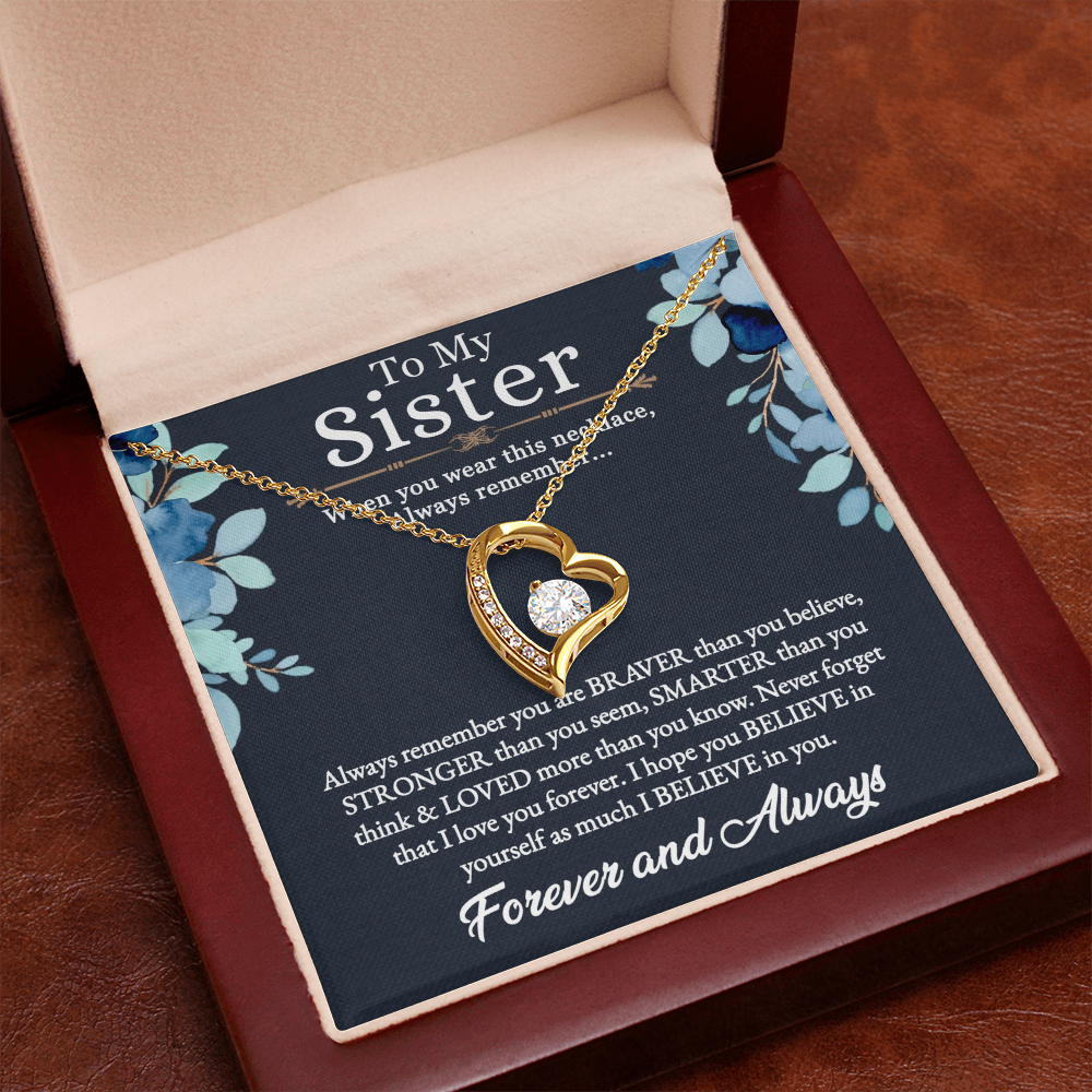 Gift For Twin Sister, Twin Sister, Sister Best Friend, Born Together, Forever Best Friend - Forever Love Necklace With Message Card
