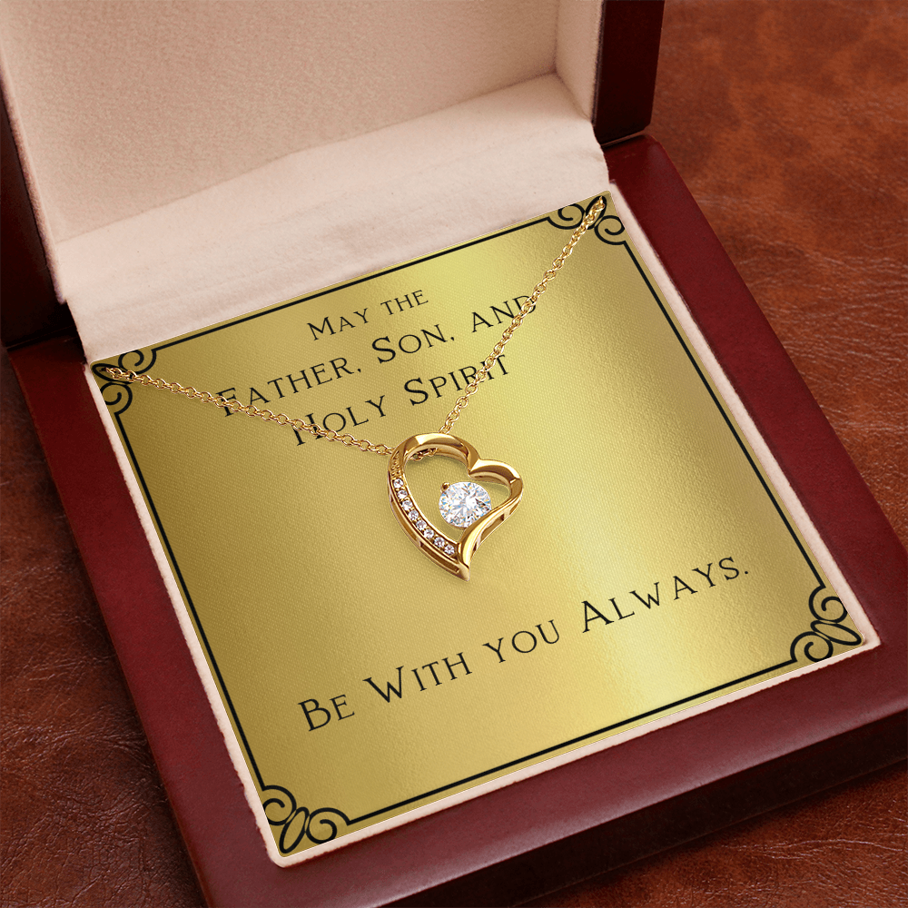 Christian Jewelry, For Women, Confirmation Gift For Girl, Gifts For Her, Holy Spirit Be With You, Catholic Gifts - Forever Love Necklace with Message Card by Best Gifts 305