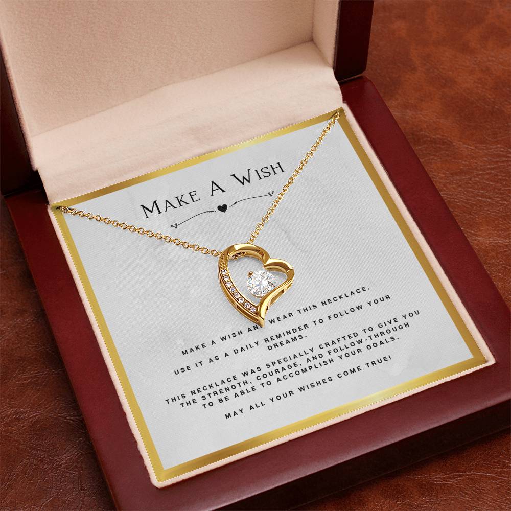 Wish Forever Love Necklace Birthday Gift Motivational Gift With Message Card Inspirational Christmas Present by Best Gifts 305