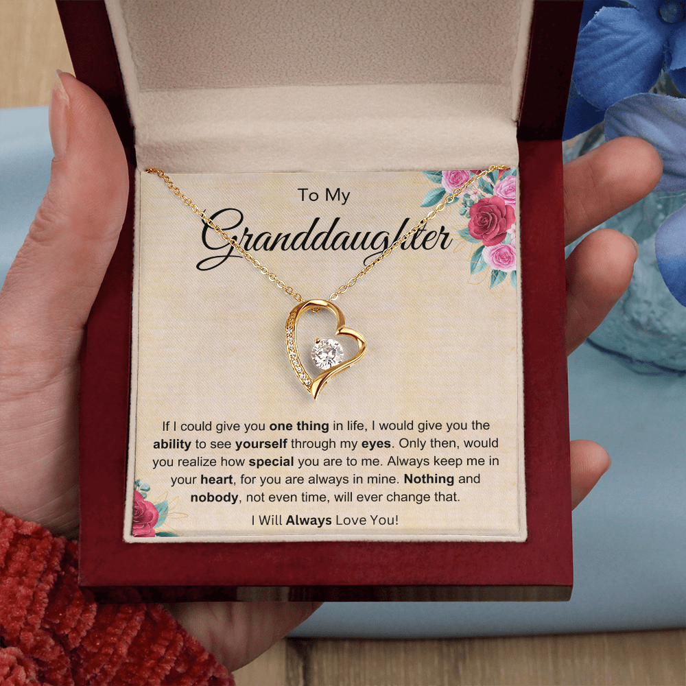To My Granddaughter Forever Love Necklace From Grandmother, Gifts for Granddaughter, Granddaughter Birthday Gifts by Best Gifts 305