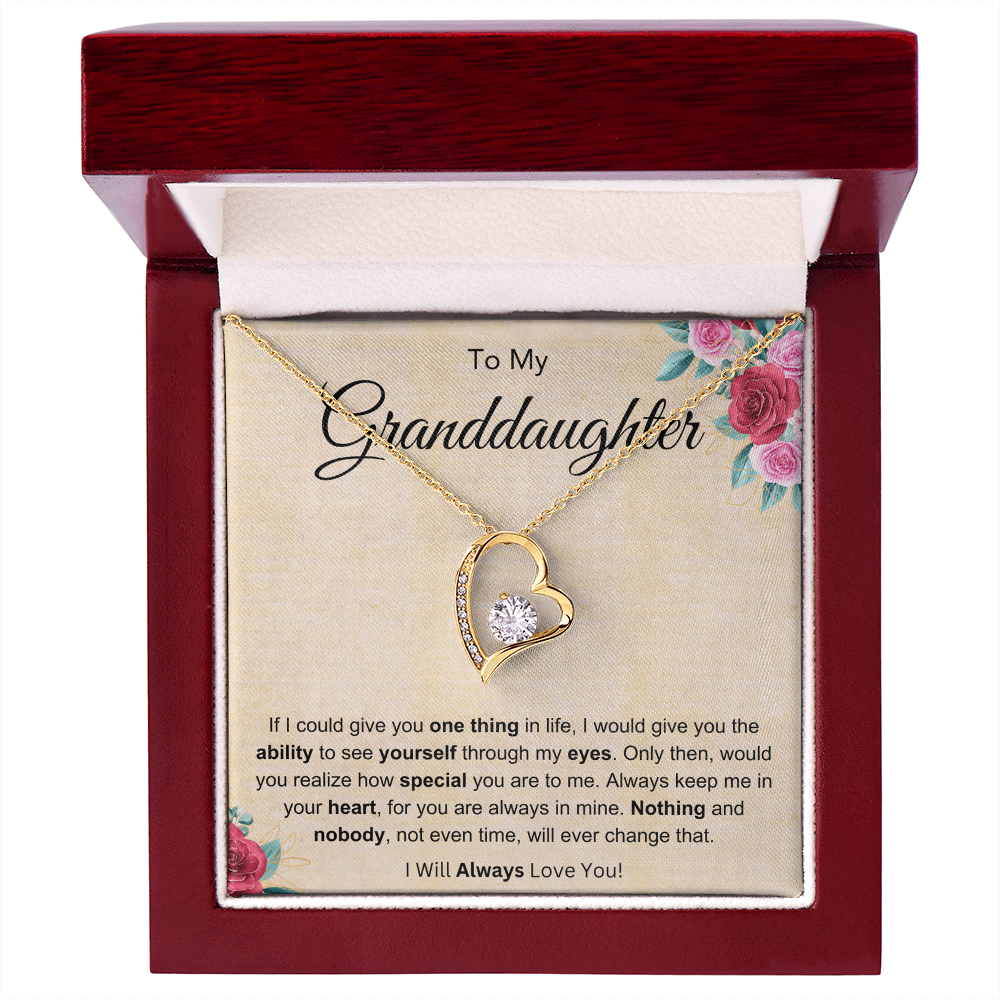 To My Granddaughter Forever Love Necklace From Grandmother, Gifts for Granddaughter, Granddaughter Birthday Gifts by Best Gifts 305