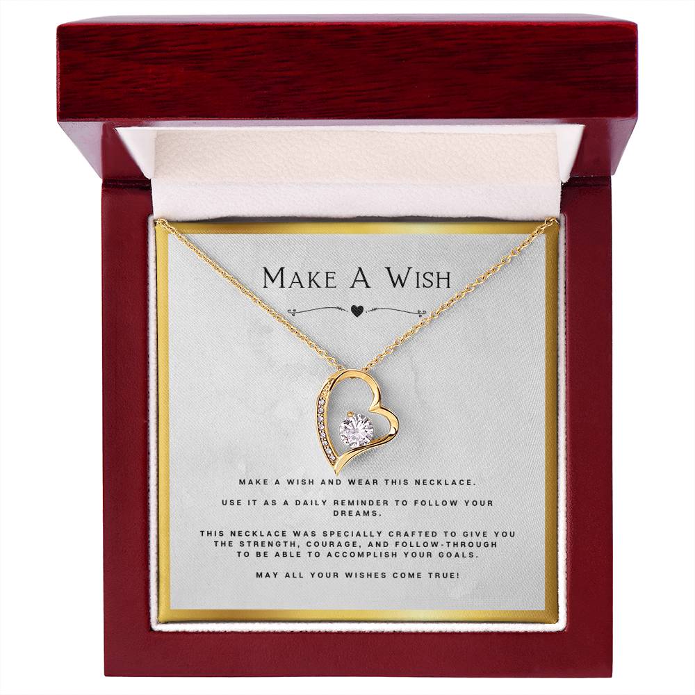 Wish Forever Love Necklace Birthday Gift Motivational Gift With Message Card Inspirational Christmas Present by Best Gifts 305