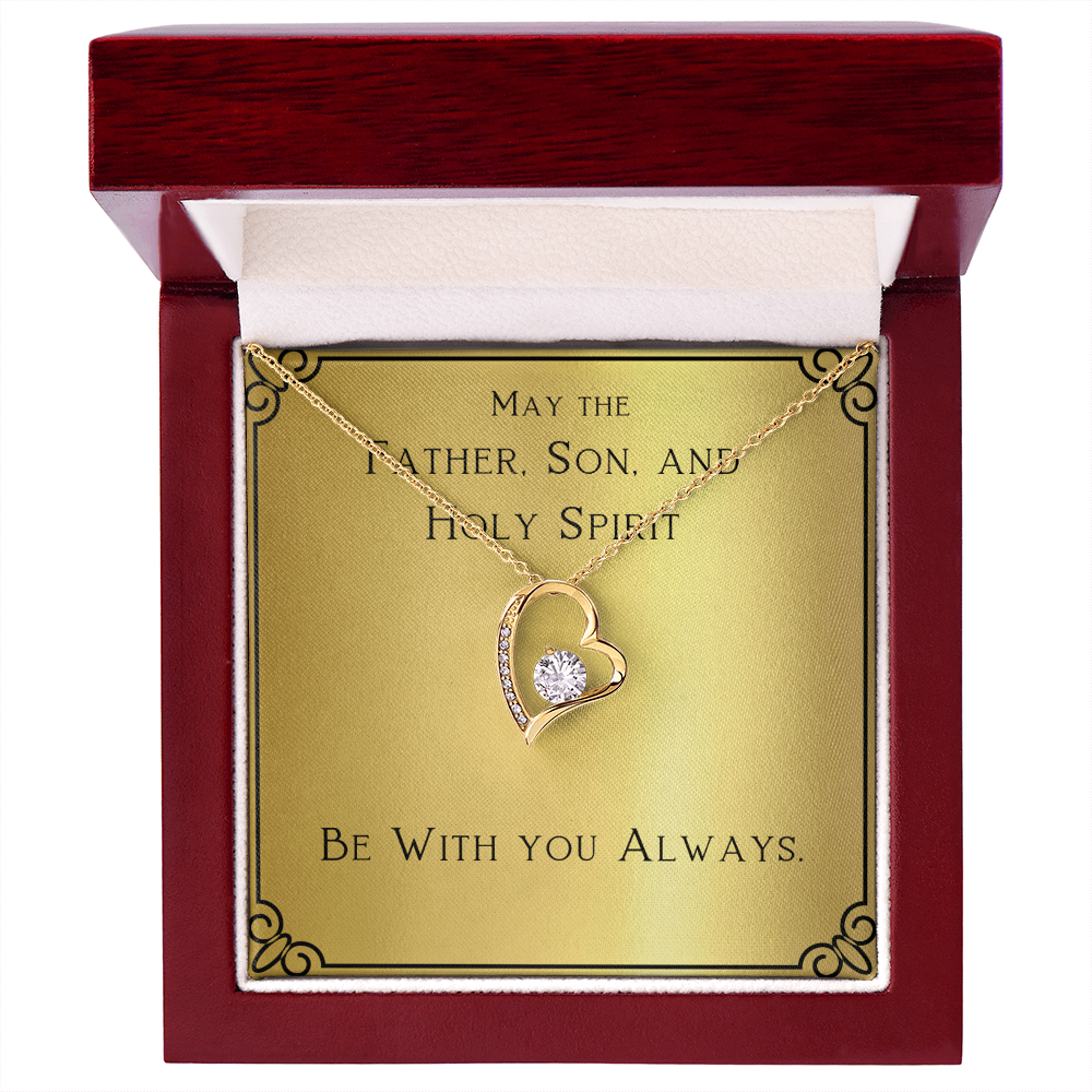 Christian Jewelry, For Women, Confirmation Gift For Girl, Gifts For Her, Holy Spirit Be With You, Catholic Gifts - Forever Love Necklace with Message Card by Best Gifts 305