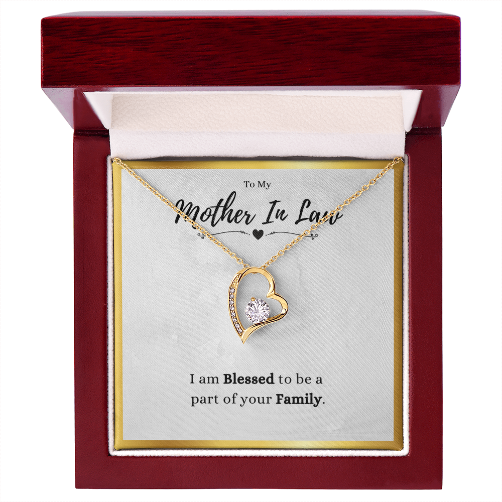 Mother In Law Gift, Blessed, Forever Love Necklace With Message Card, Mother In Law Wedding Gift From Bride by Best Gifts 305