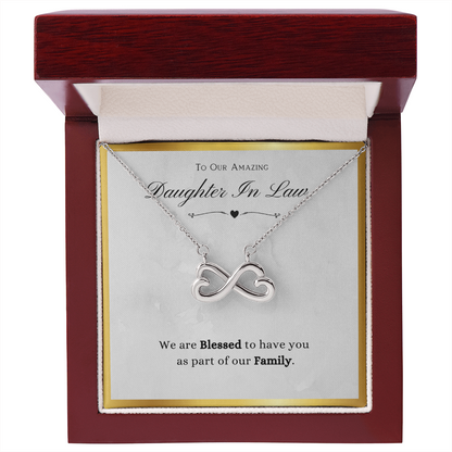 Daughter In Law Gift, From Mother In Law, Blessed To Have You As Family, Future Daughter In Law Gift - Endless Love Necklace With Message Card by Best Gifts 305