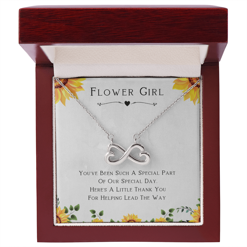 Flower Girl Gift For Wedding Day, Thank You For Leading The Way, Flower Girl Gift From Bride - Endless Love Necklace with Cute Message Card by Best Gifts 305
