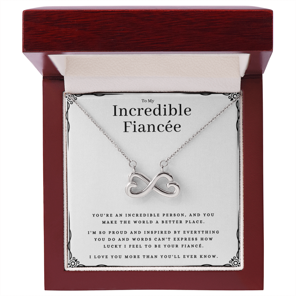 To My Incredible Fiancée Jewelry Message Card Gift Endless Love Necklace Birthday Present From Fiancé, Incredible Fiancée Valentines Day Present by Best Gifts 305
