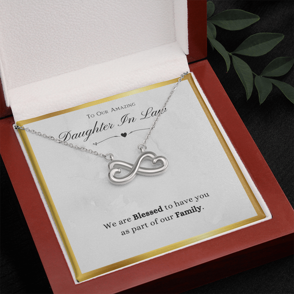 Daughter In Law Gift, From Mother In Law, Blessed To Have You As Family, Future Daughter In Law Gift - Endless Love Necklace With Message Card by Best Gifts 305