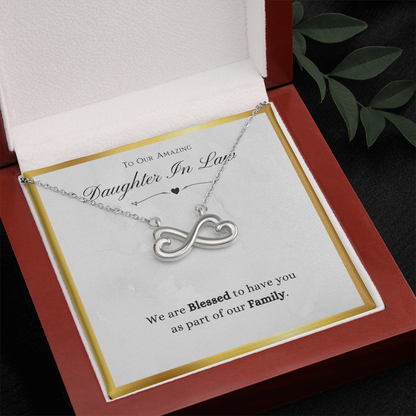 Daughter In Law Gift, From Mother In Law, Blessed To Have You As Family, Future Daughter In Law Gift - Endless Love Necklace With Message Card by Best Gifts 305