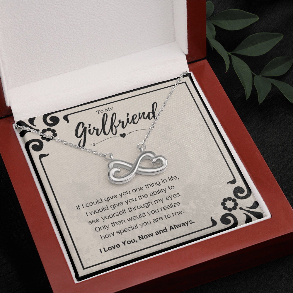 Boyfriend To Girlfriend Birthday Gift Message Card Jewelry Endless Love Necklace, Heartwarming Mothers Day Present From Boyfriend, Girlfriend Anniversary Valentines Day Gift For Her by Best Gifts 305