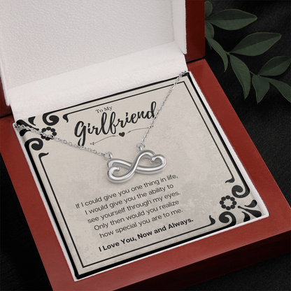 Boyfriend To Girlfriend Birthday Gift Message Card Jewelry Endless Love Necklace, Heartwarming Mothers Day Present From Boyfriend, Girlfriend Anniversary Valentines Day Gift For Her by Best Gifts 305