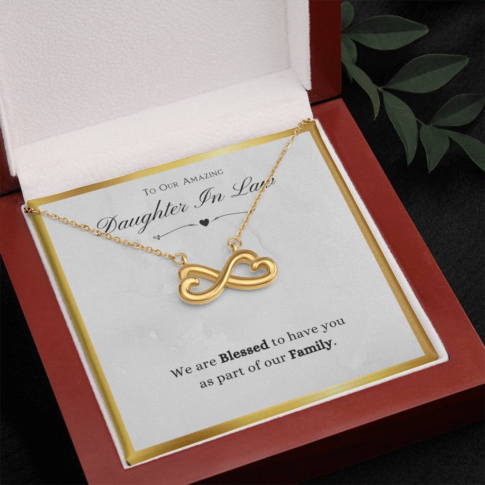 Daughter In Law Gift, From Mother In Law, Blessed To Have You As Family, Future Daughter In Law Gift - Endless Love Necklace With Message Card by Best Gifts 305