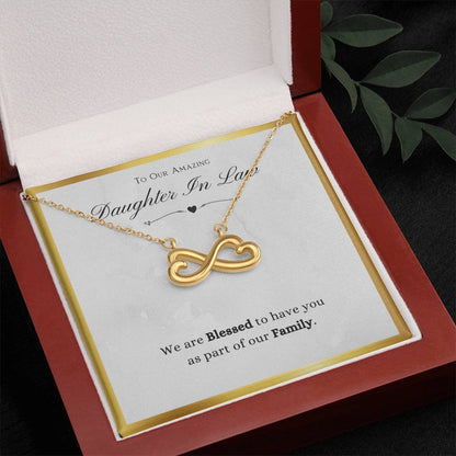 Daughter In Law Gift, From Mother In Law, Blessed To Have You As Family, Future Daughter In Law Gift - Endless Love Necklace With Message Card by Best Gifts 305