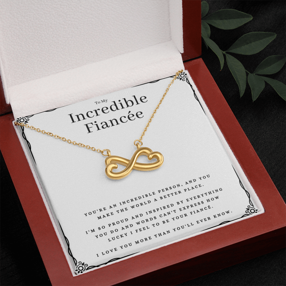 To My Incredible Fiancée Jewelry Message Card Gift Endless Love Necklace Birthday Present From Fiancé, Incredible Fiancée Valentines Day Present by Best Gifts 305