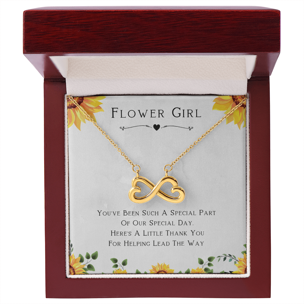 Flower Girl Gift For Wedding Day, Thank You For Leading The Way, Flower Girl Gift From Bride - Endless Love Necklace with Cute Message Card by Best Gifts 305