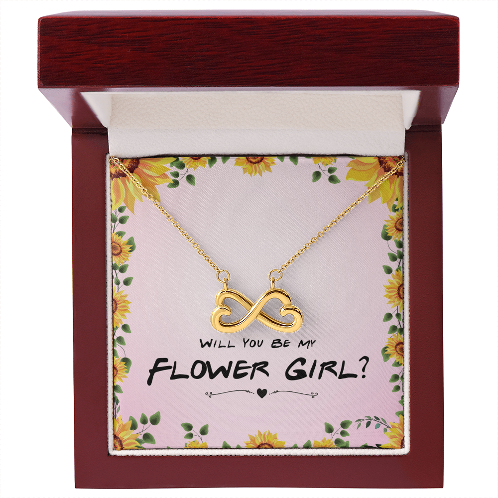 Flower Girl Proposal Gift, Will You Be My Flower Girl, Flower Girl Gift From Bride - Endless Love Necklace with Message Card by Best Gifts 305