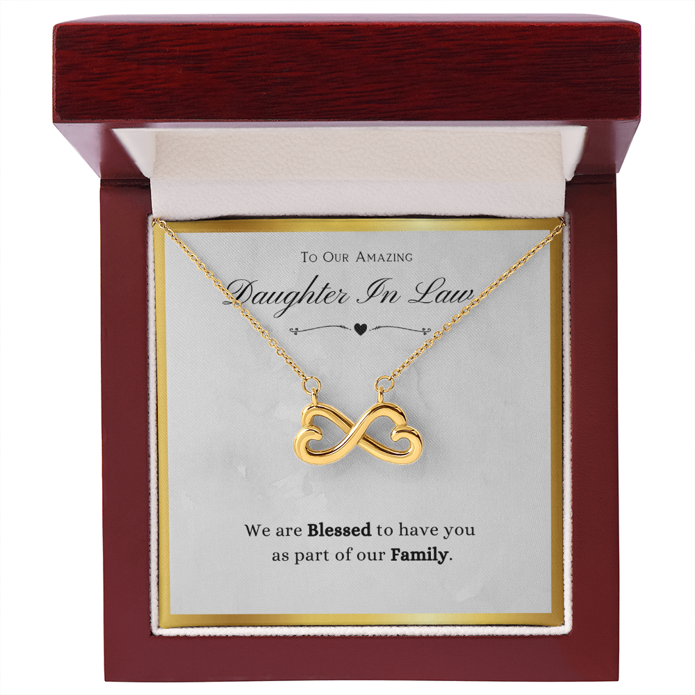 Daughter In Law Gift, From Mother In Law, Blessed To Have You As Family, Future Daughter In Law Gift - Endless Love Necklace With Message Card by Best Gifts 305