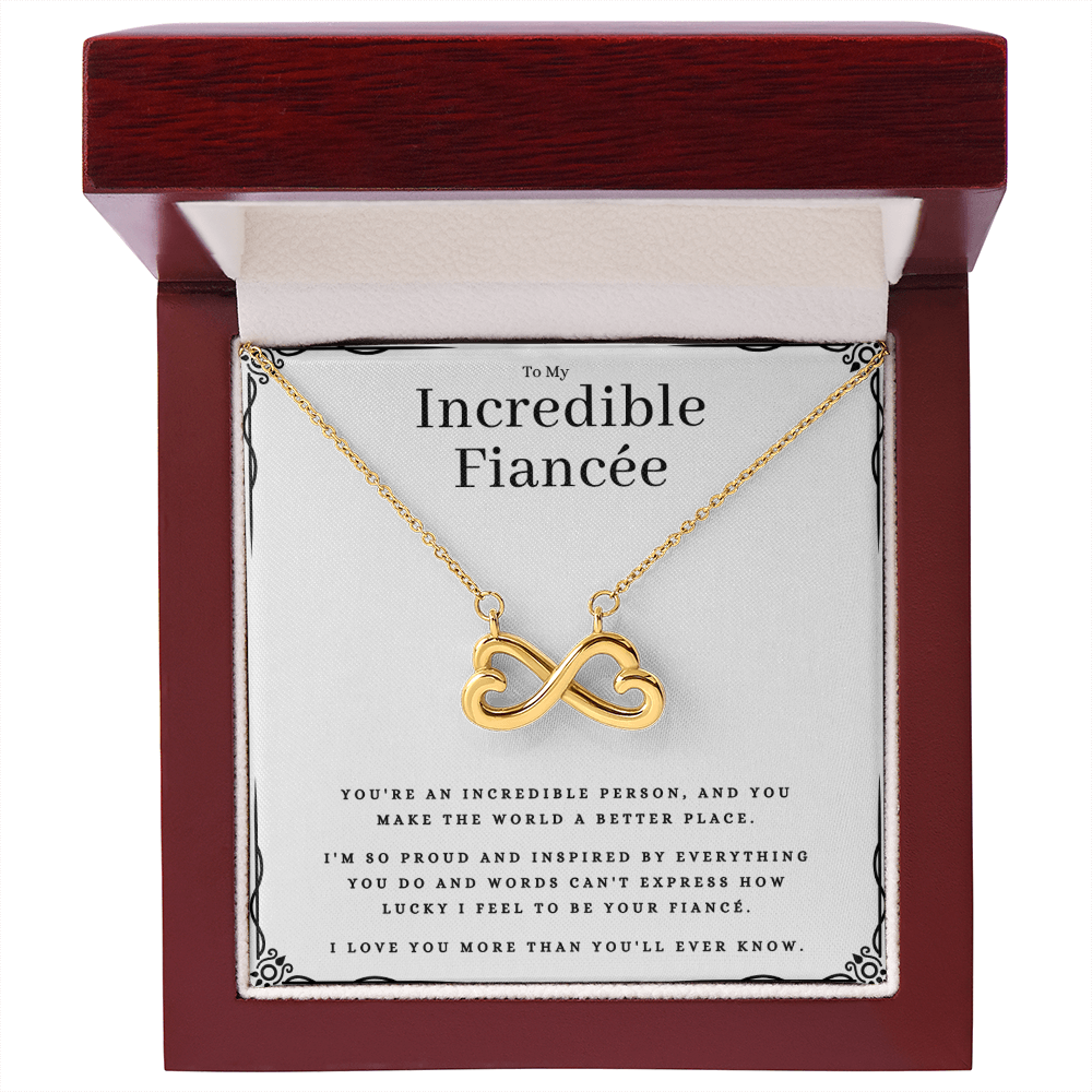 To My Incredible Fiancée Jewelry Message Card Gift Endless Love Necklace Birthday Present From Fiancé, Incredible Fiancée Valentines Day Present by Best Gifts 305