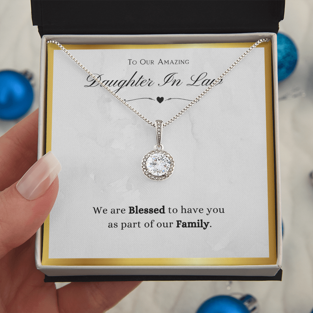 Daughter In Law Gift, From Mother In Law, Blessed To Have You As Family, Future Daughter In Law Gift - Eternal Hope Necklace With Message Card by Best Gifts 305