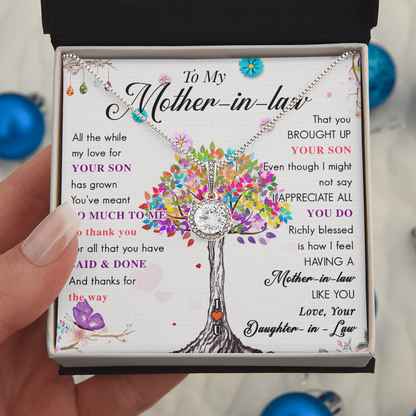 Mother-In-Law Eternal Hope Necklace, Gift From Daughter-In-Law, Gift to Mother-in-Law for Christmas, Mother's Day Gift, Mother-In-Law Birthday Jewelry
