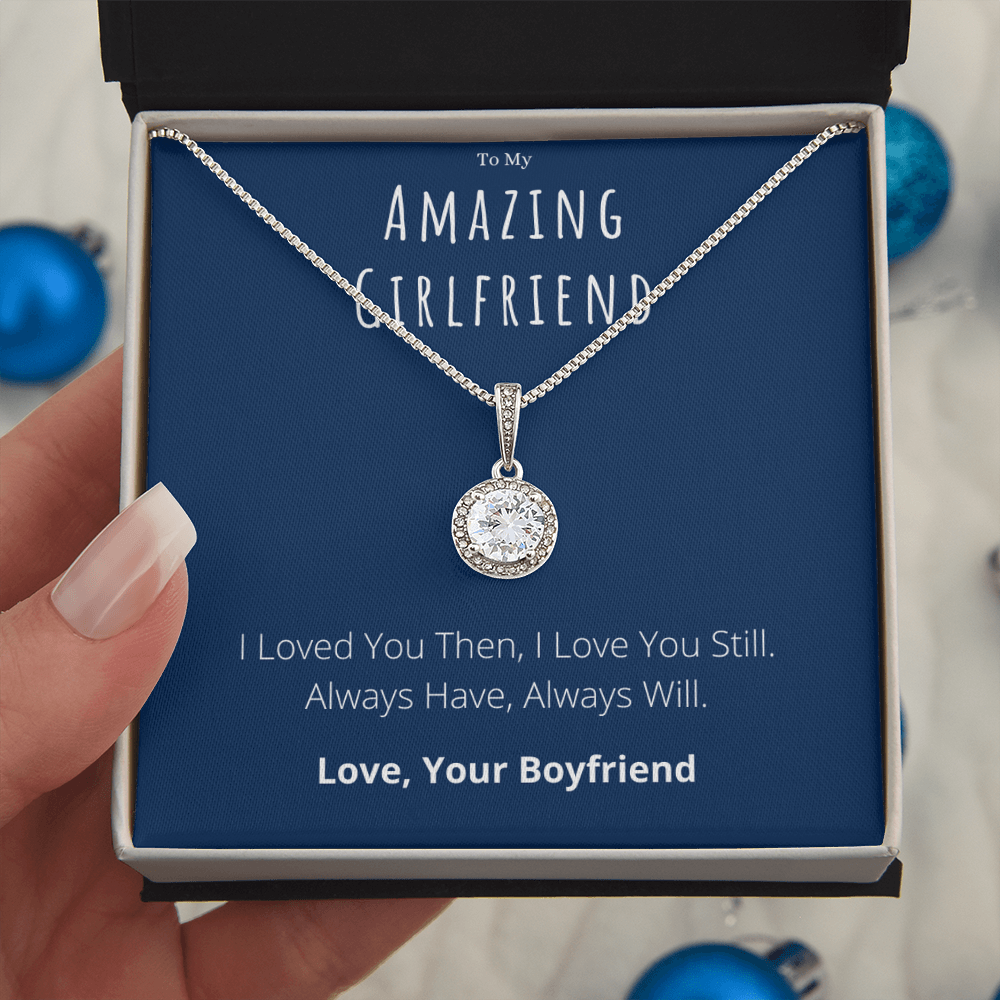 To My Amazing Girlfriend Eternal Hope Necklace Anniversary Message Card Jewelry Gift From Boyfriend, Heartwarming Girlfriend Valentines Day Present by Best Gifts 305