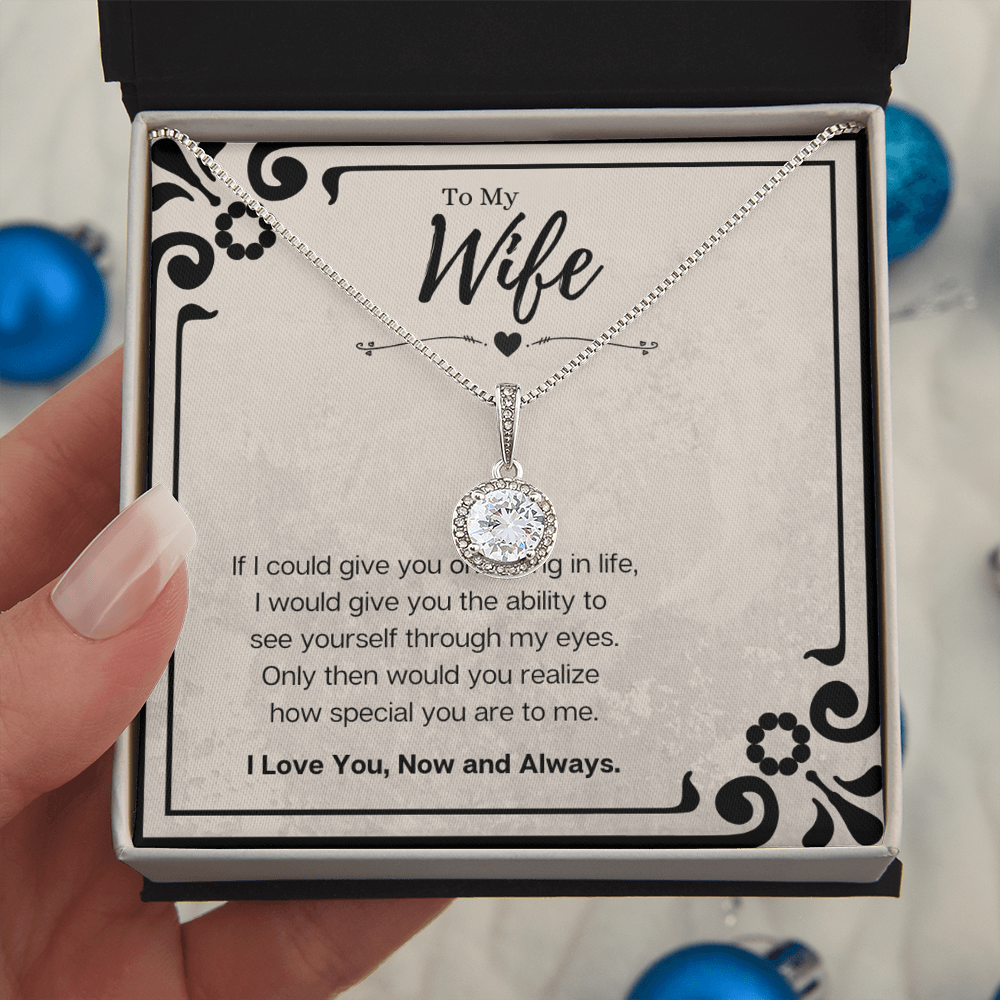 Husband To Wife Birthday Gift Message Card Jewelry Eternal Hope Necklace, Heartwarming Mothers Day Present From Husband, Wife Anniversary Valentines Day Gift For Her by Best Gifts 305