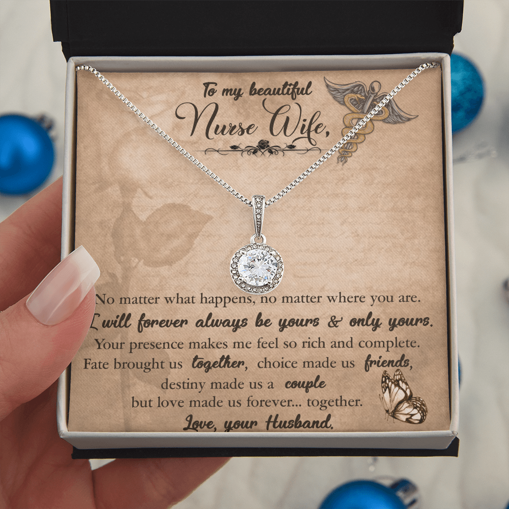 To My Beautiful Nurse Wife, Eternal Hope Necklace From Husband, Nurse Wife Jewelry, Gift For Nurse Wife, Nurse Wife Birthday Gift