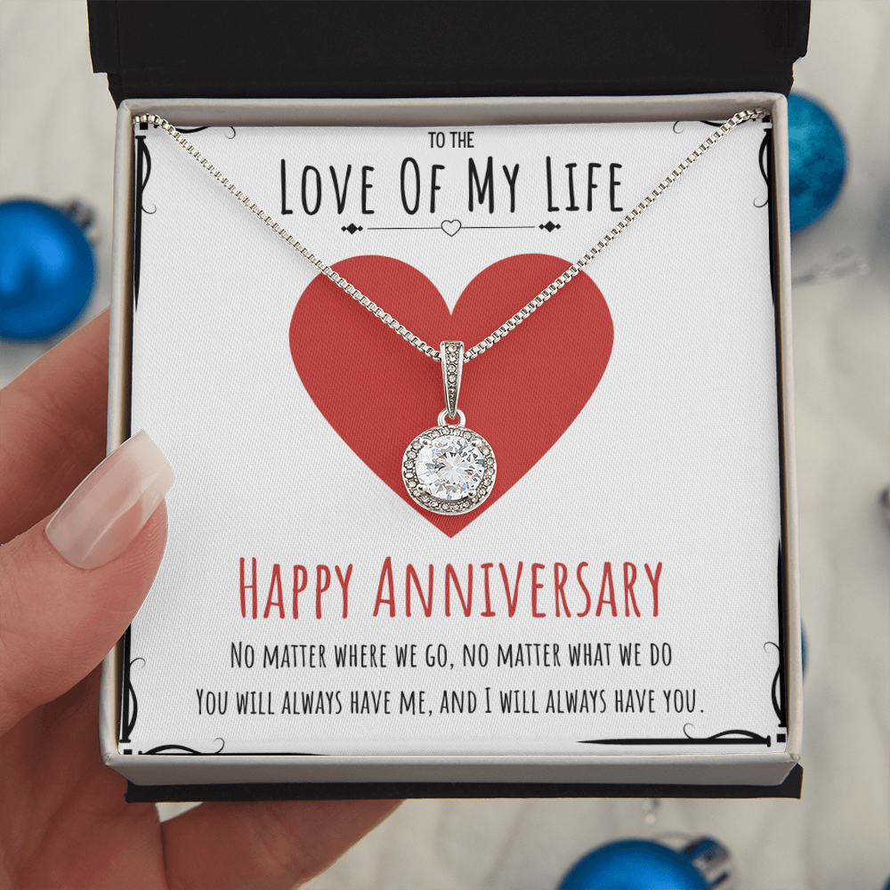 To The Love Of My Life Anniversary Eternal Hope Necklace Message Card Gift For Her, Anniversary Necklace Present From Him by Best Gifts 305