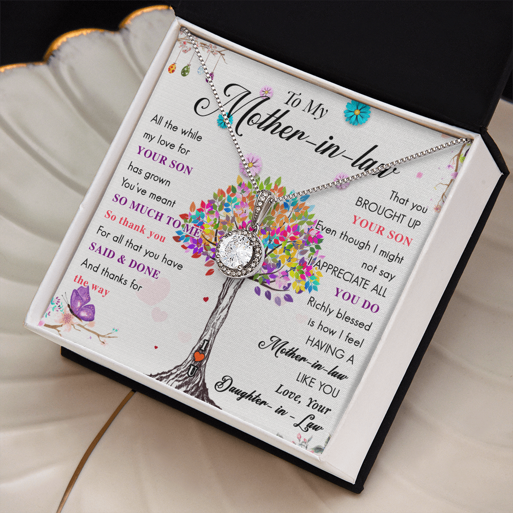 Mother-In-Law Eternal Hope Necklace, Gift From Daughter-In-Law, Gift to Mother-in-Law for Christmas, Mother's Day Gift, Mother-In-Law Birthday Jewelry