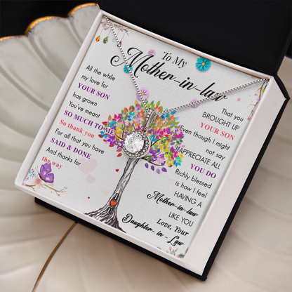 Mother-In-Law Eternal Hope Necklace, Gift From Daughter-In-Law, Gift to Mother-in-Law for Christmas, Mother's Day Gift, Mother-In-Law Birthday Jewelry