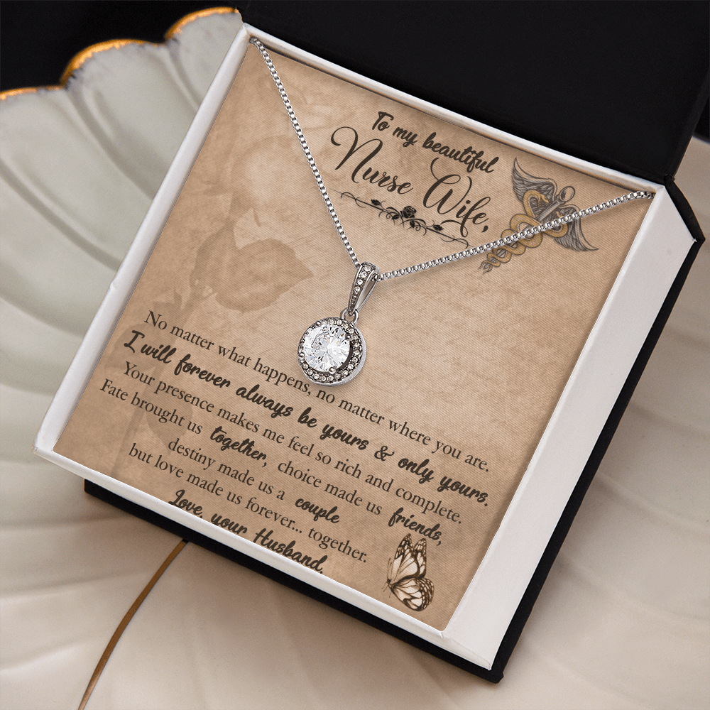 To My Beautiful Nurse Wife, Eternal Hope Necklace From Husband, Nurse Wife Jewelry, Gift For Nurse Wife, Nurse Wife Birthday Gift