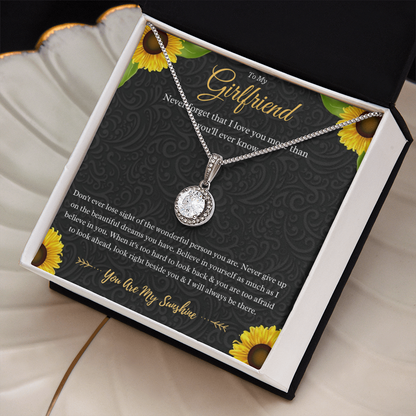 To My Girlfriend Eternal Hope Necklace Gift From Boyfriend, Girlfriend Anniversary Present, Girlfriend Valentines Day Message Card Jewelry Gift For Birthday by Best Gifts 305