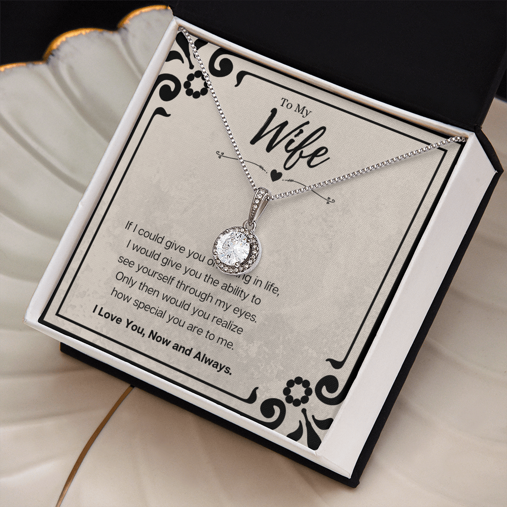 Husband To Wife Birthday Gift Message Card Jewelry Eternal Hope Necklace, Heartwarming Mothers Day Present From Husband, Wife Anniversary Valentines Day Gift For Her by Best Gifts 305