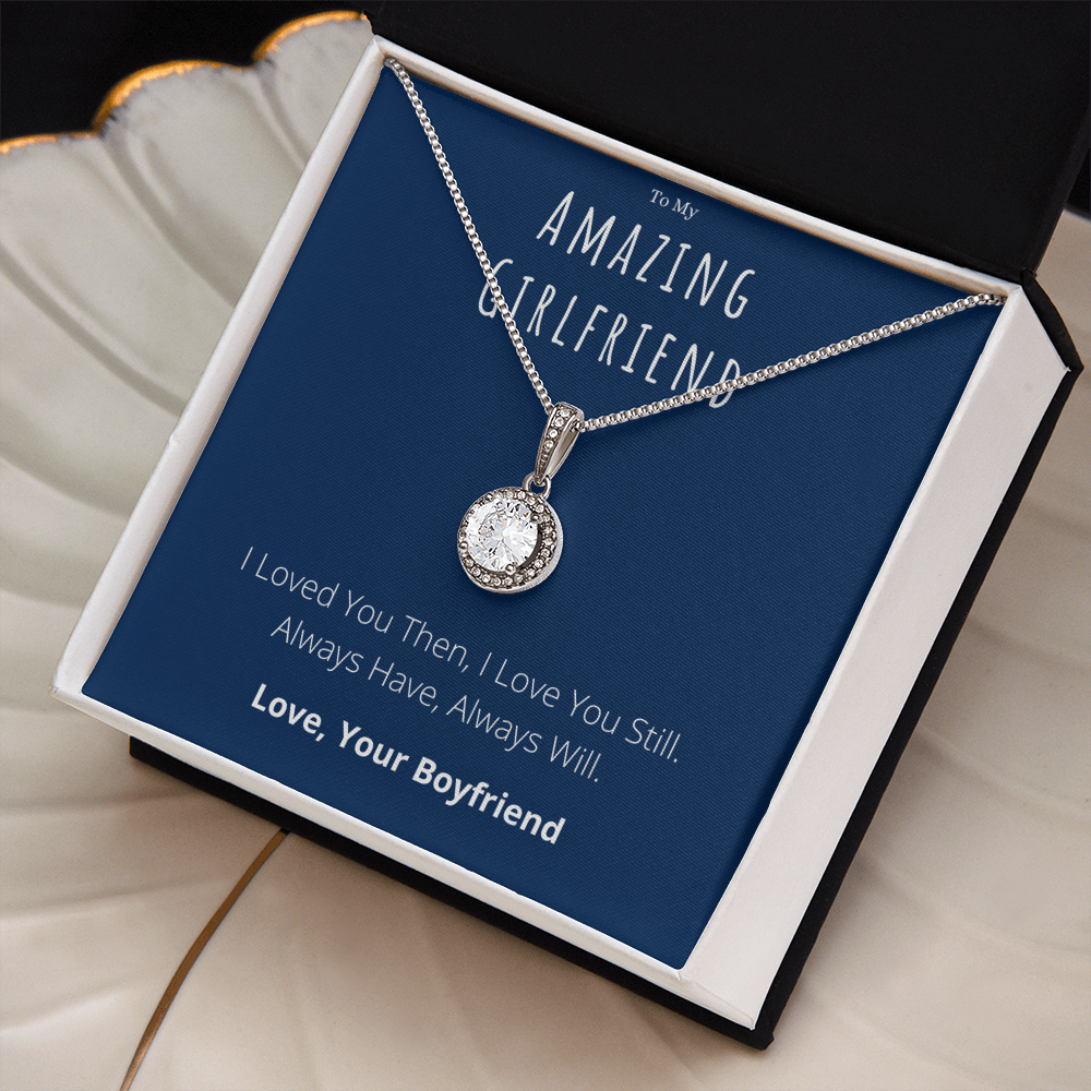 To My Amazing Girlfriend Eternal Hope Necklace Anniversary Message Card Jewelry Gift From Boyfriend, Heartwarming Girlfriend Valentines Day Present by Best Gifts 305