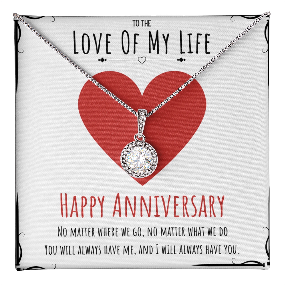 To The Love Of My Life Anniversary Eternal Hope Necklace Message Card Gift For Her, Anniversary Necklace Present From Him by Best Gifts 305