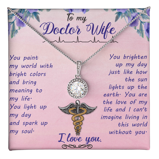To My Doctor Wife, Eternal Hope Necklace For Her, Christmas Gift For Doctor Wife, Doctor Wife Jewelry, Birthday For Doctor Wife