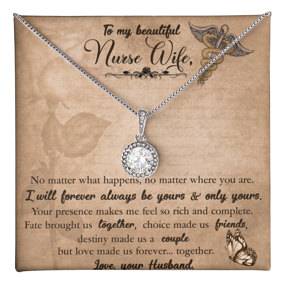 To My Beautiful Nurse Wife, Eternal Hope Necklace From Husband, Nurse Wife Jewelry, Gift For Nurse Wife, Nurse Wife Birthday Gift