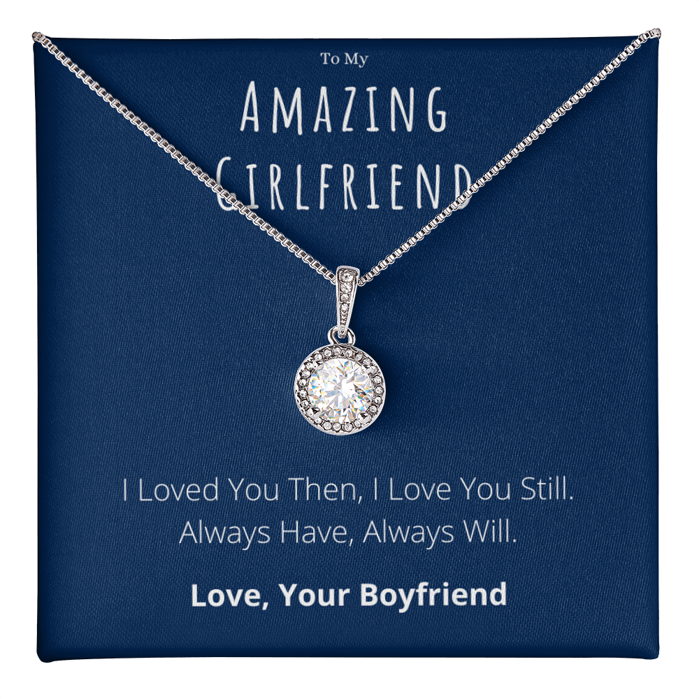 To My Amazing Girlfriend Eternal Hope Necklace Anniversary Message Card Jewelry Gift From Boyfriend, Heartwarming Girlfriend Valentines Day Present by Best Gifts 305