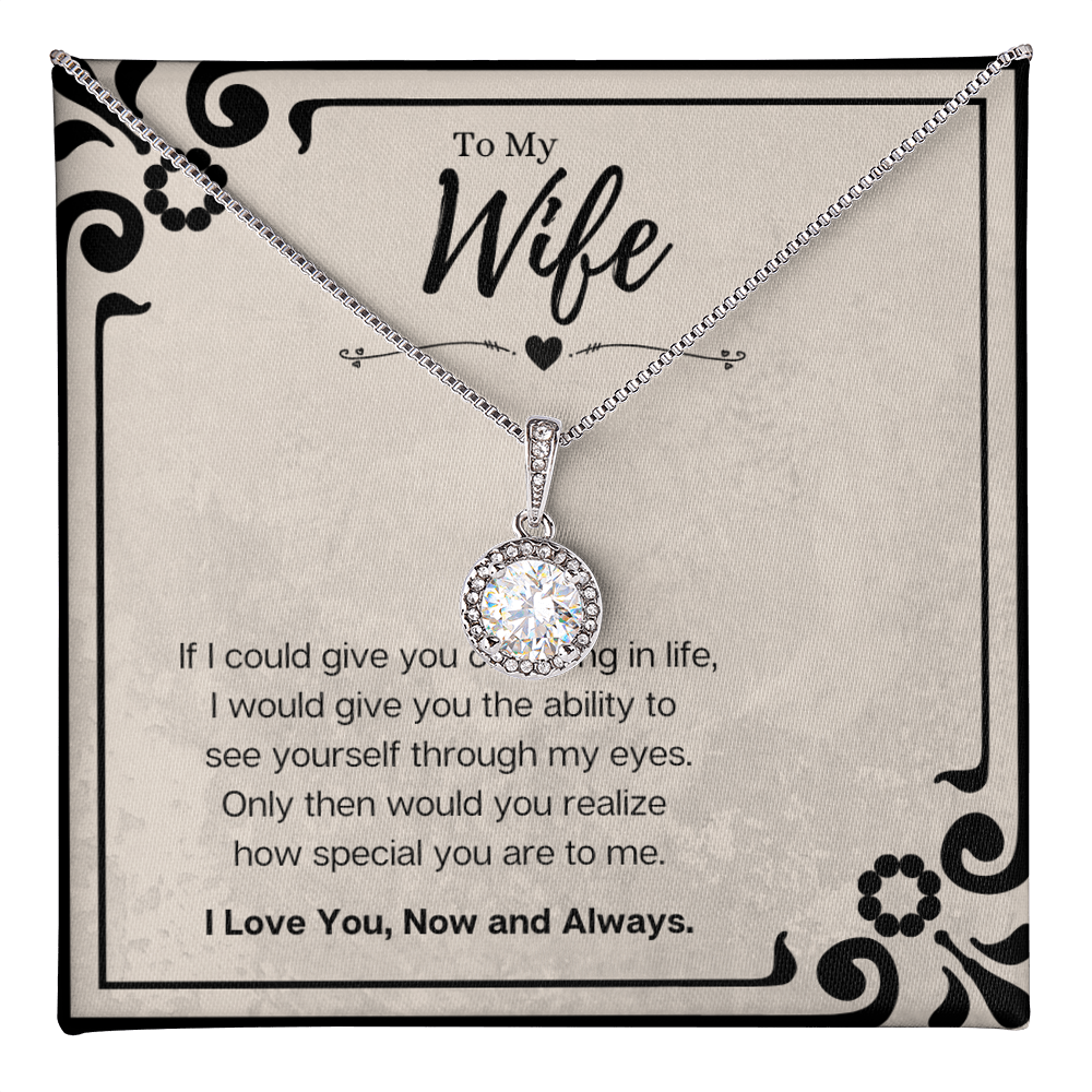 Husband To Wife Birthday Gift Message Card Jewelry Eternal Hope Necklace, Heartwarming Mothers Day Present From Husband, Wife Anniversary Valentines Day Gift For Her by Best Gifts 305