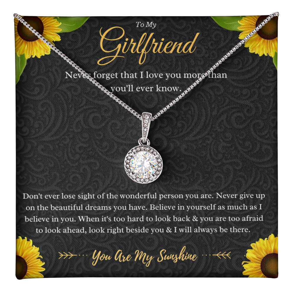 To My Girlfriend Eternal Hope Necklace Gift From Boyfriend, Girlfriend Anniversary Present, Girlfriend Valentines Day Message Card Jewelry Gift For Birthday by Best Gifts 305