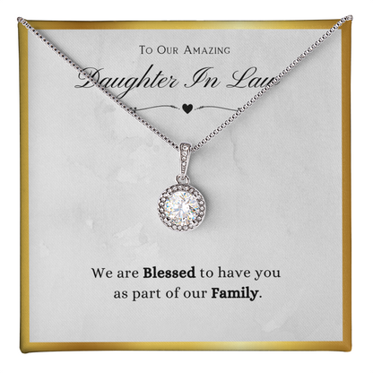 Daughter In Law Gift, From Mother In Law, Blessed To Have You As Family, Future Daughter In Law Gift - Eternal Hope Necklace With Message Card by Best Gifts 305