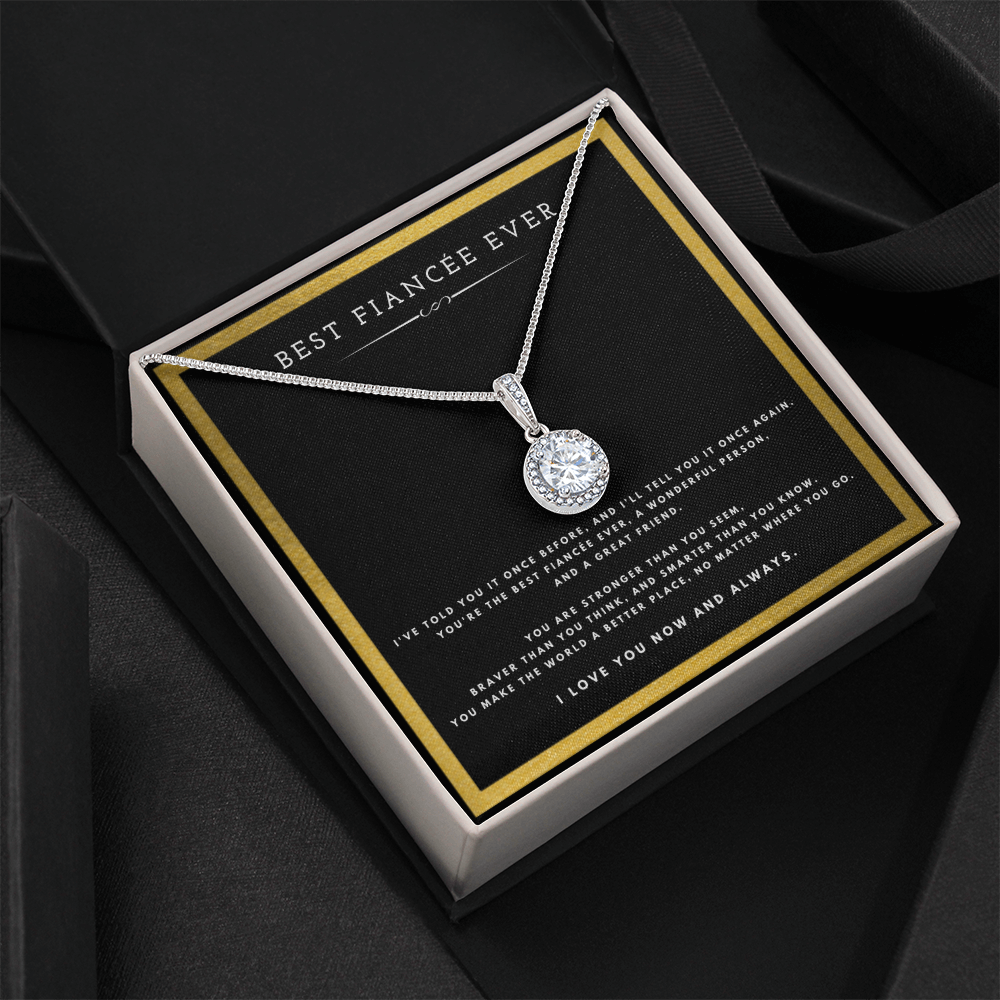 Best Fiancée Ever Anniversary Message Card Jewelry Eternal Hope Necklace Gift From Fiancé for Valentines Day Birthday Present, Christmas Gifts For Fiancée by Best Gifts 305