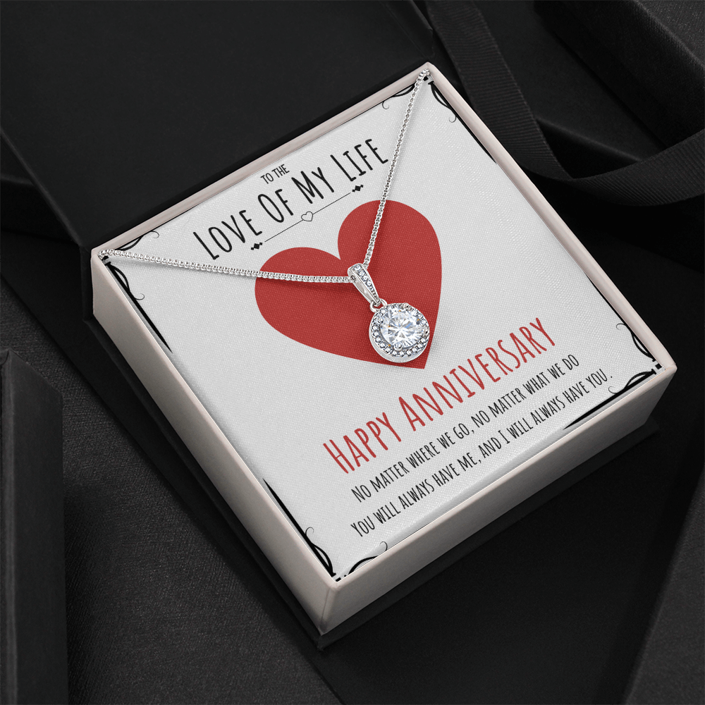To The Love Of My Life Anniversary Eternal Hope Necklace Message Card Gift For Her, Anniversary Necklace Present From Him by Best Gifts 305